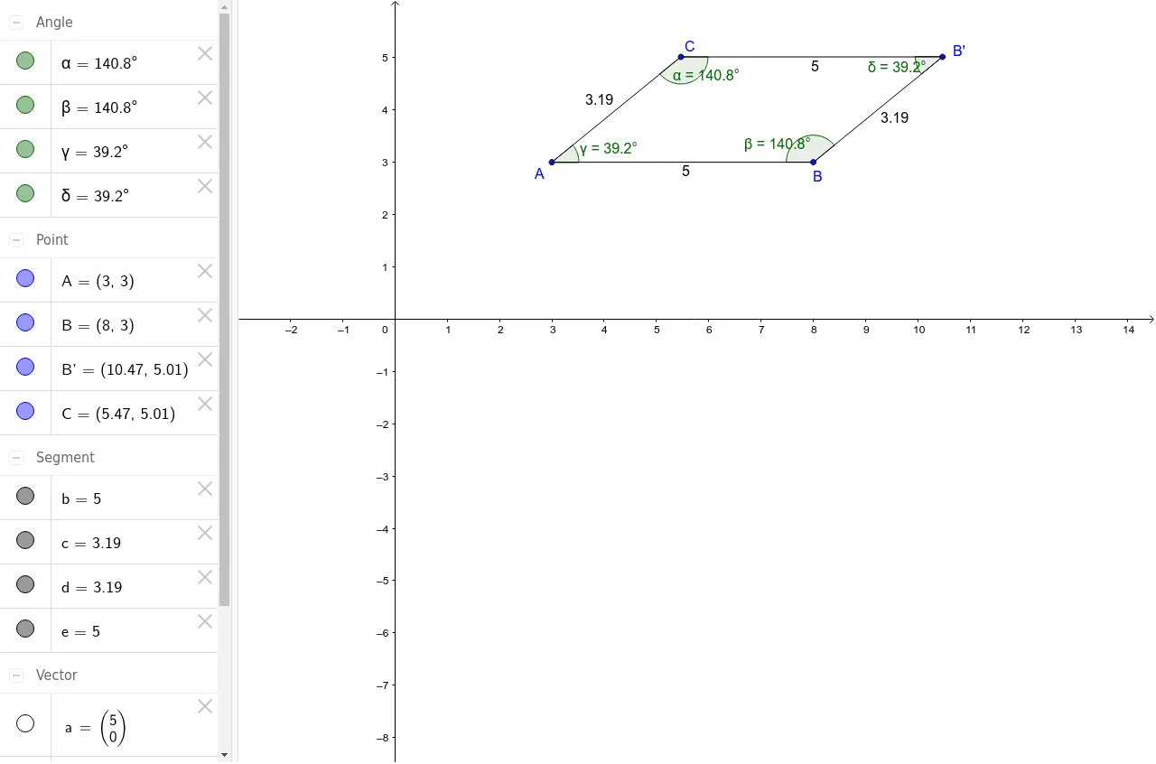 Parallelogram Construction via Vectors and Translation