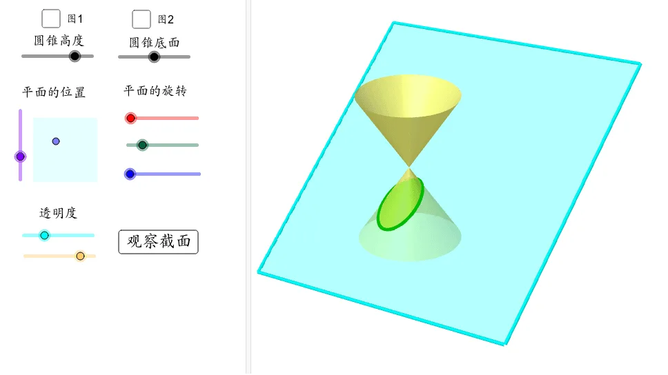Plane Intersecting a Cone: Geometric Construction of Conic Sections