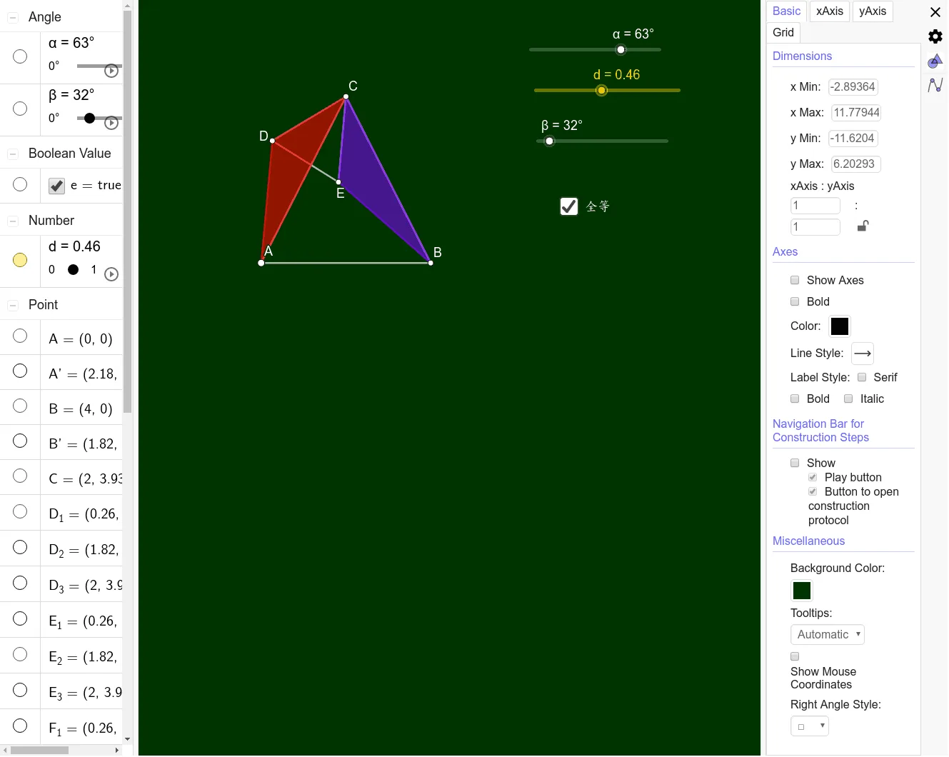 Hand-in-Hand Congruence Model and Rotation Transformation