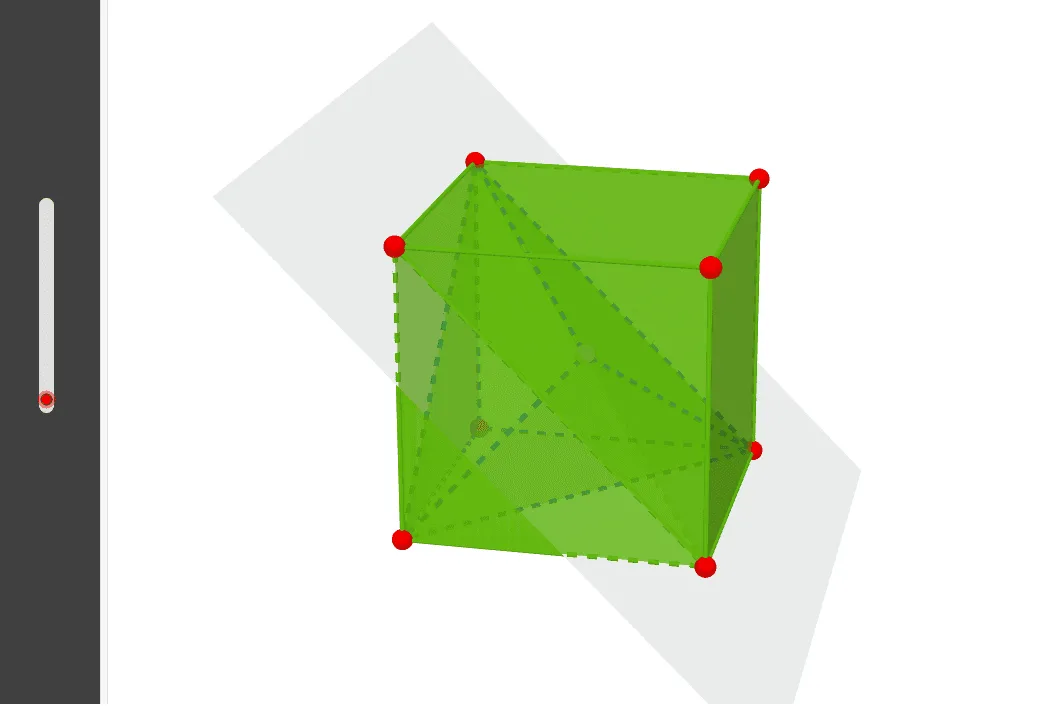 3D Geometric Demonstration of Cutting a Cube with Three Planes