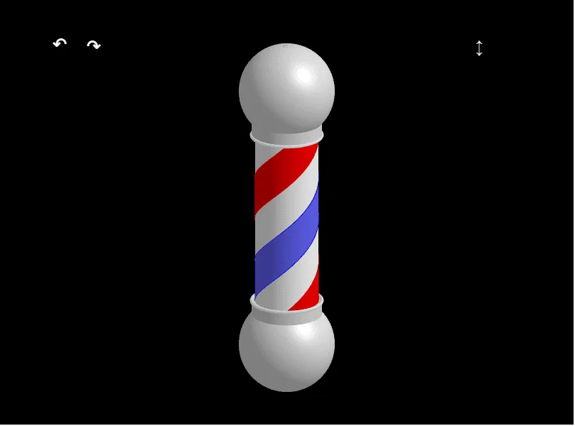 3D Geometric Modeling and Animation of a Barber's Pole