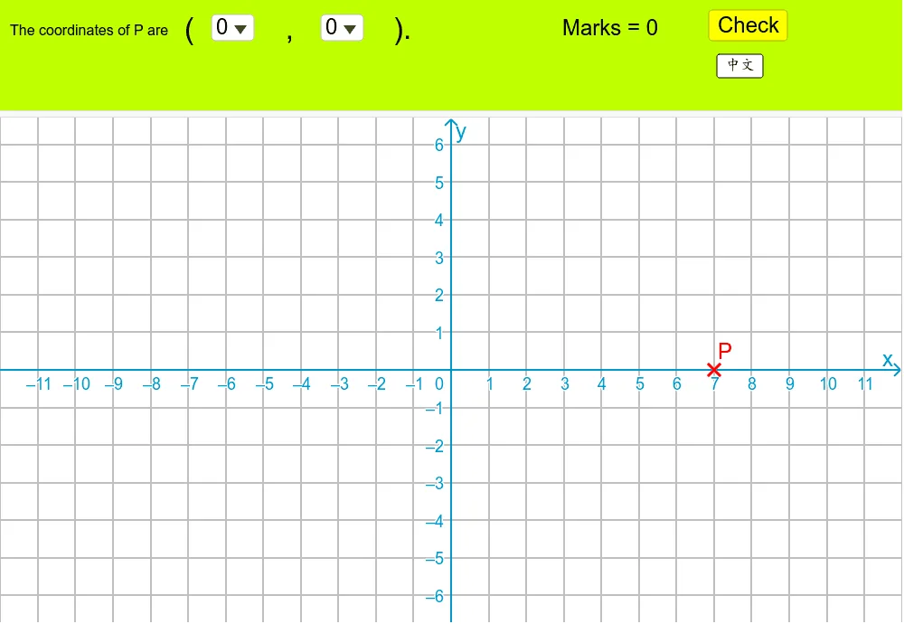 Interactive Quiz on Rectangular Coordinates (2)