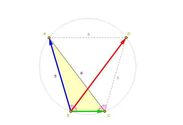 Vector Decomposition and Angle Relations in a Triangle