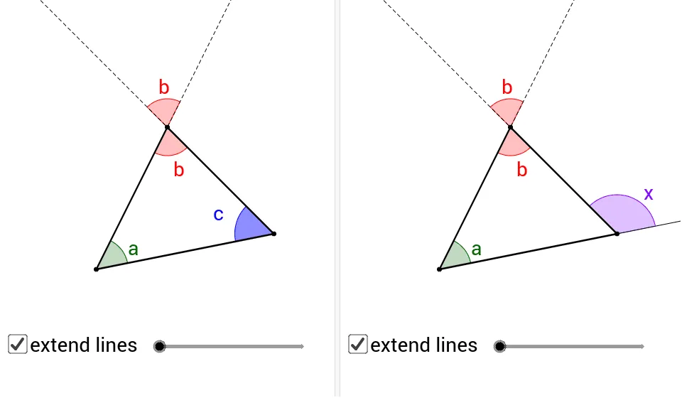 Interior and Exterior Angles of Triangles