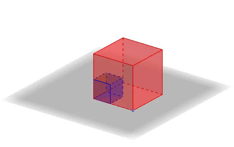 3D Cube Geometric Construction and Intersection