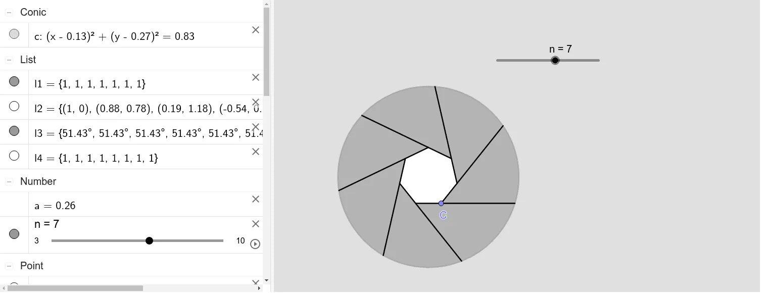 Aperture and the Sum of Exterior Angles of a Regular Polygon