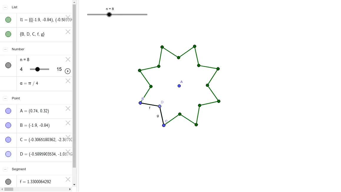 Iterative Construction of Star Polygons via Transformations