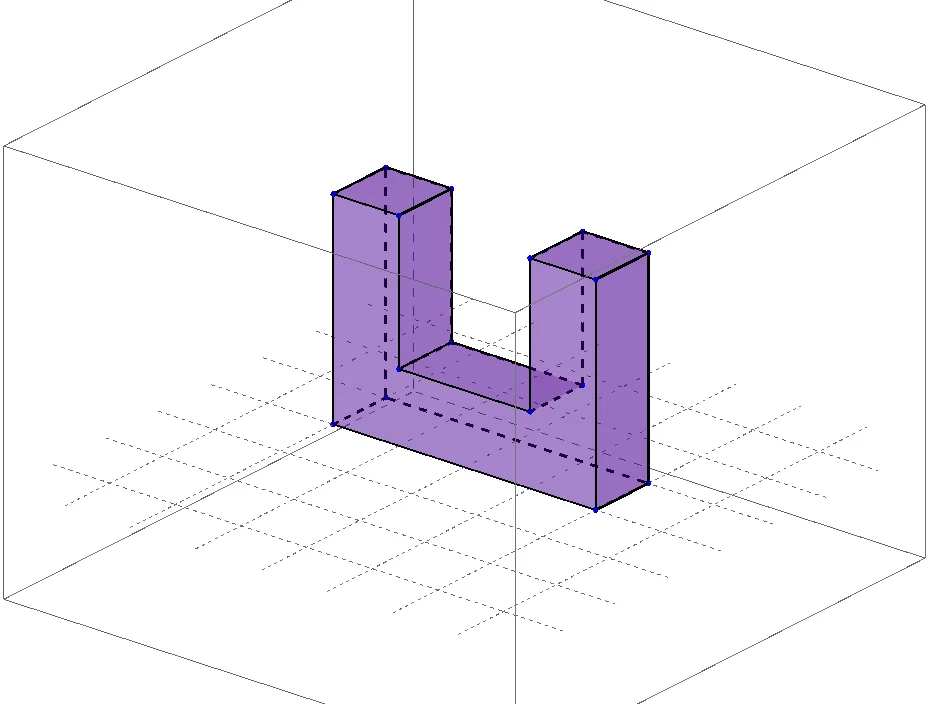 Solid Geometry: 3D Model and Orthographic Projections of a Prism