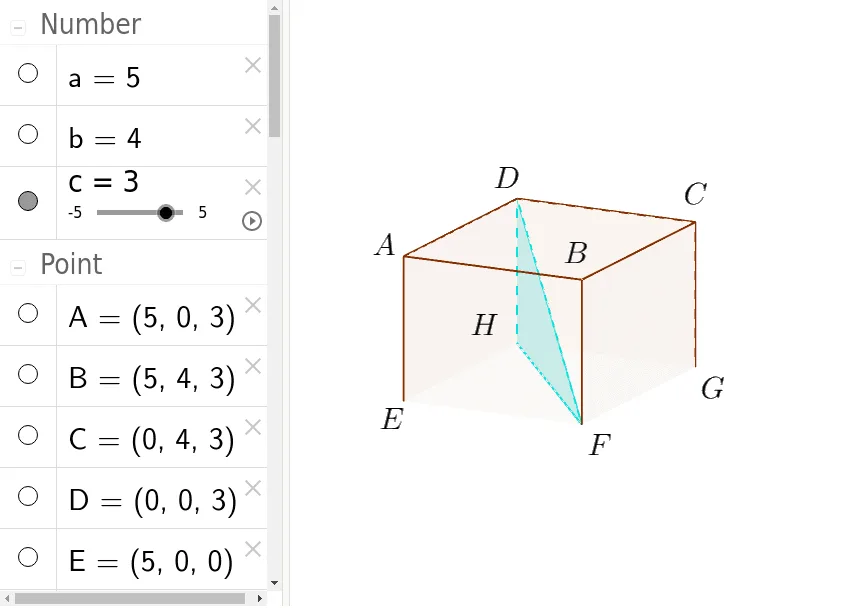 3D Geometric Model of a Cuboid