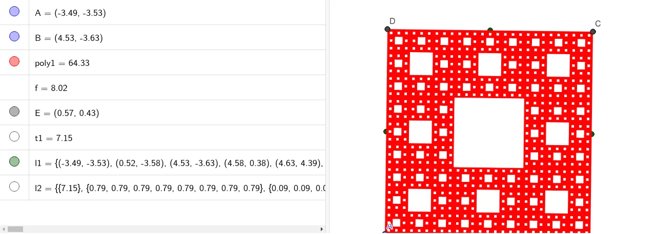 Sierpinski Carpet Fractal Construction