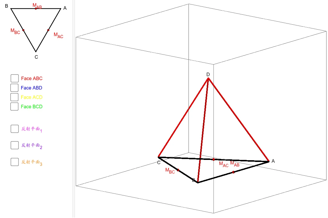 Reflection Planes of a Regular Tetrahedron