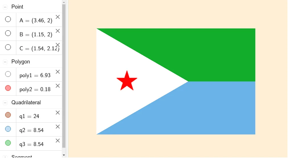 Geometric Construction of the Flag of Djibouti