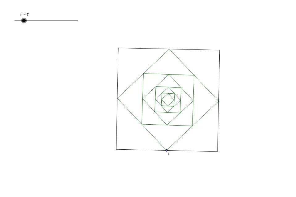 Geometric Limit Sequence of Inscribed Circles and Nested Squares
