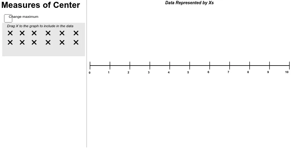 Measures of Center: Interactive Dot Plot for Mean, Median, and Mode