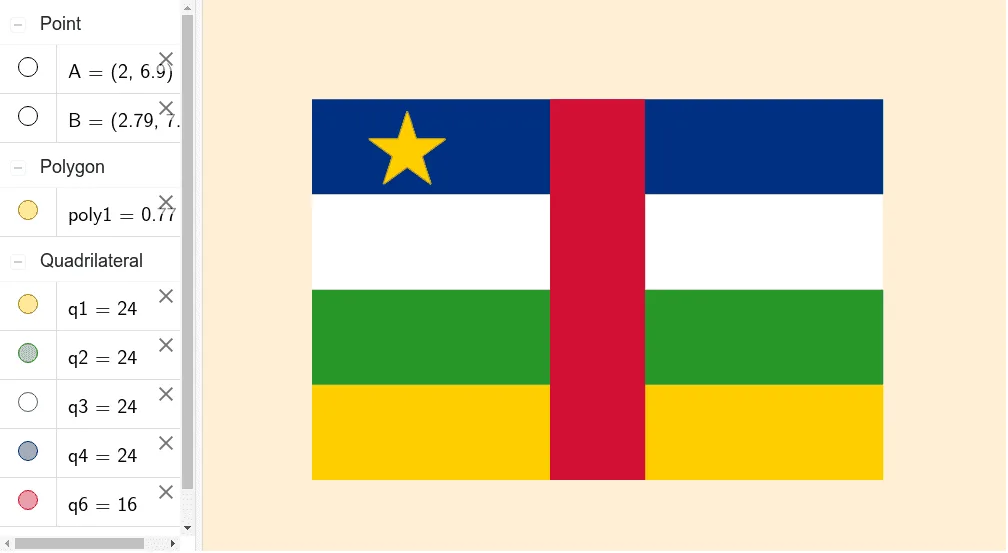 Geometric Construction of the Flag of Central African Republic