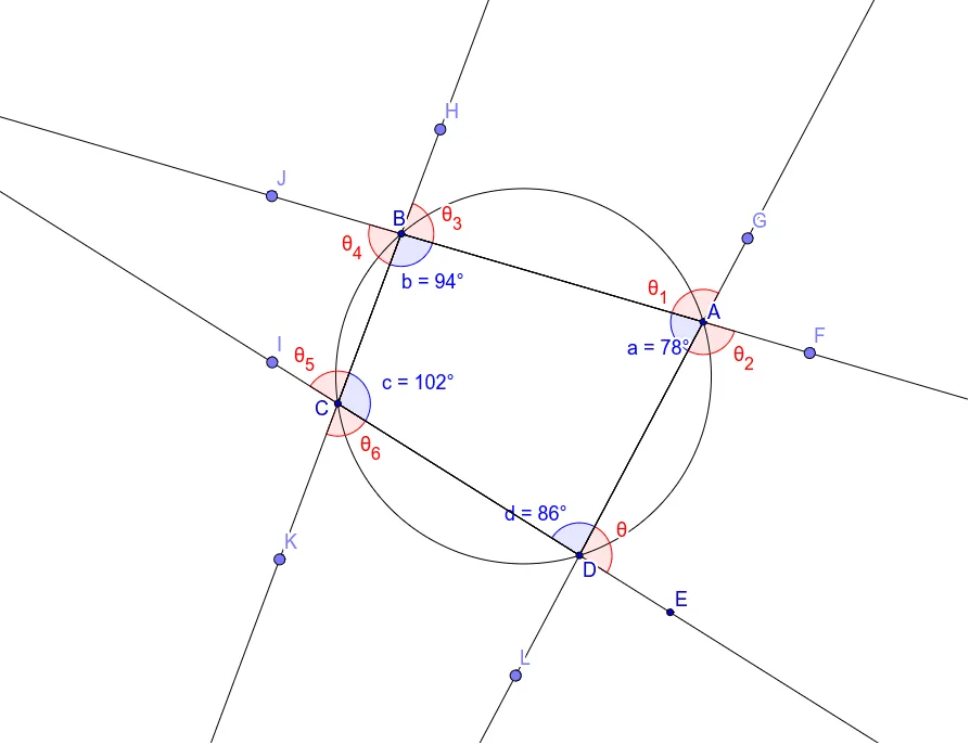 Exterior Angle of a Cyclic Quadrilateral