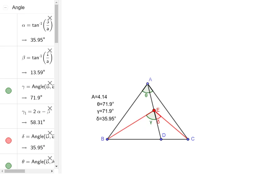 Geometric Construction and Angle Analysis of a Triangle