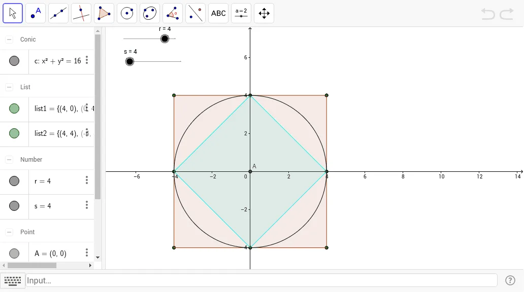 Limit Demonstration of Polygon Area Approaching Circle Area