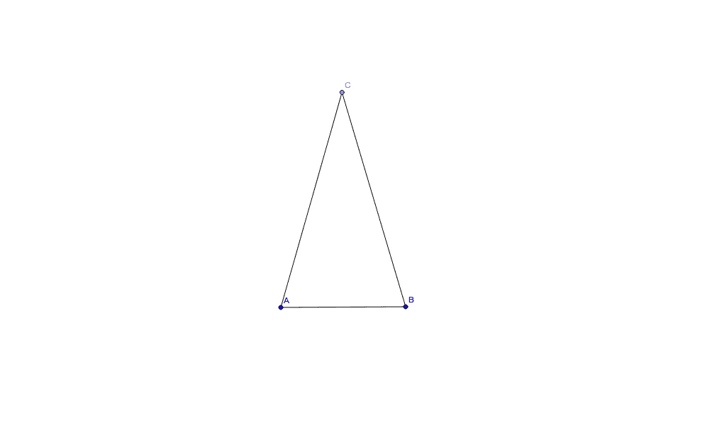 Geometric Construction and Properties of an Isosceles Triangle
