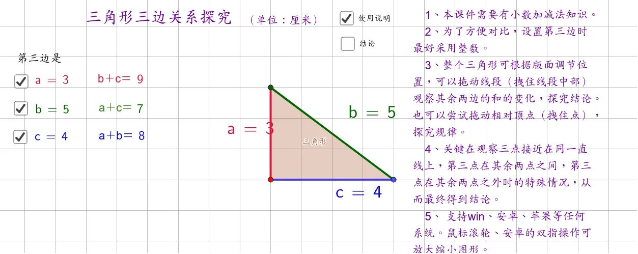 Exploration of Triangle Inequality Theorem