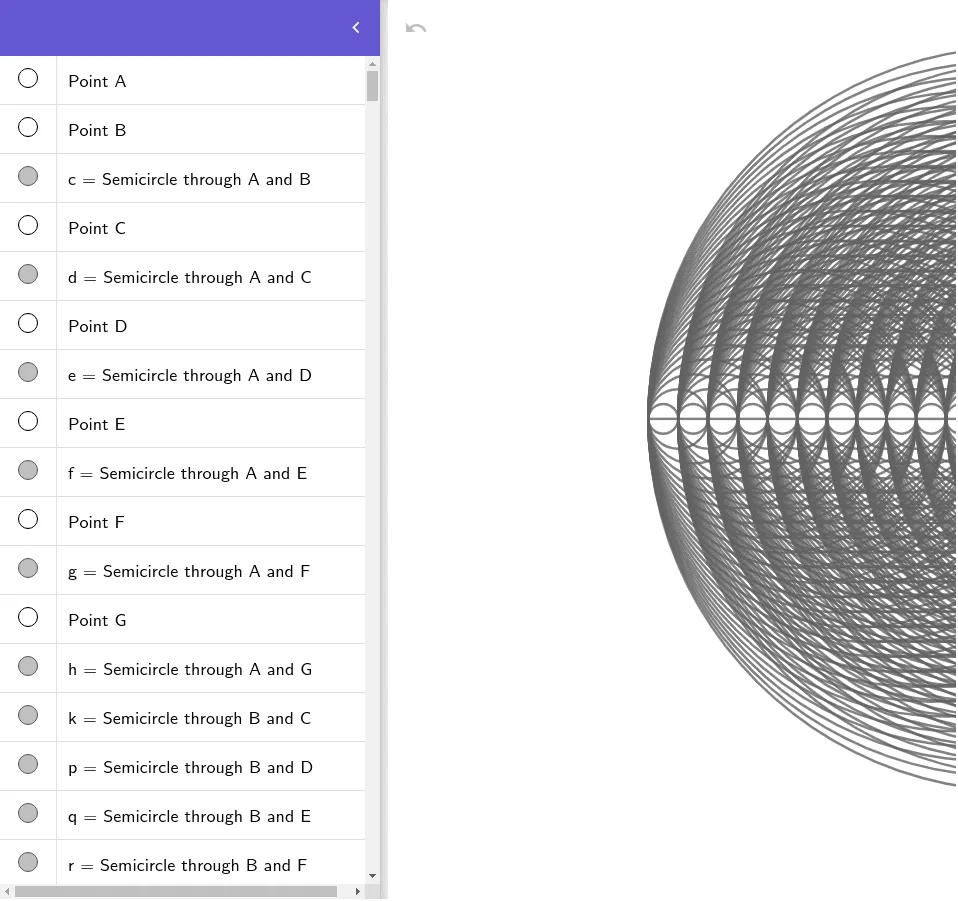 Geometric Construction of Semicircles and Segments