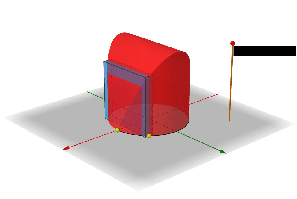 Solid with Circular Base and Square Vertical Cross-Section