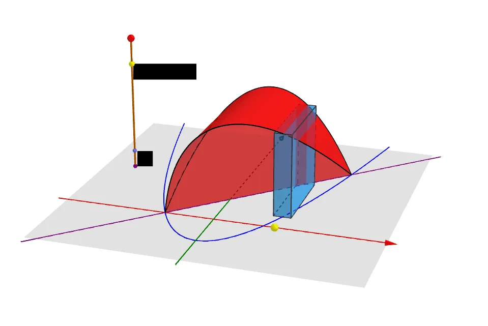 3D Solid Construction with Square Cross-Sections over Two Functions