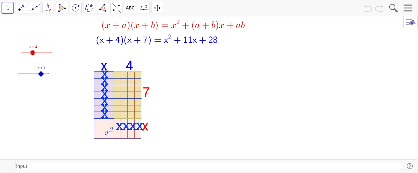 Geometric Area Model of Polynomial Multiplication