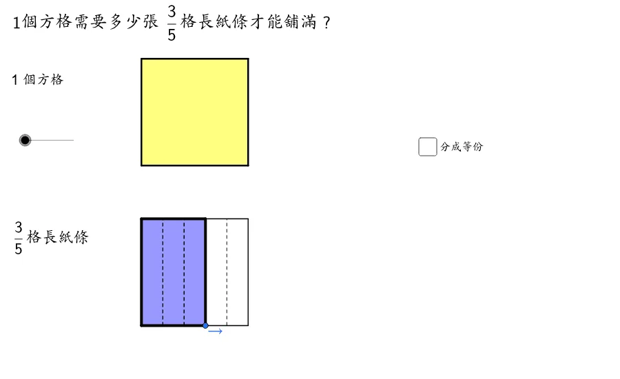 Integer or Fraction Divided by Fraction: Strip Model