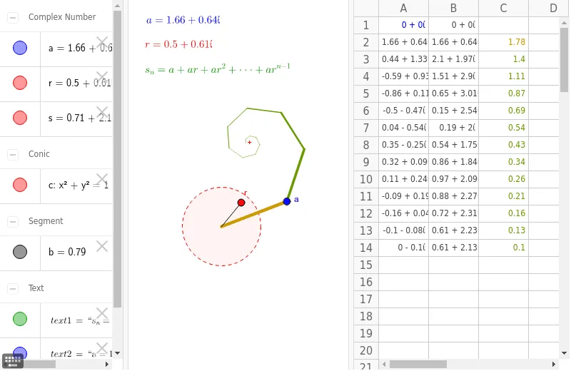 Complex Geometric Series