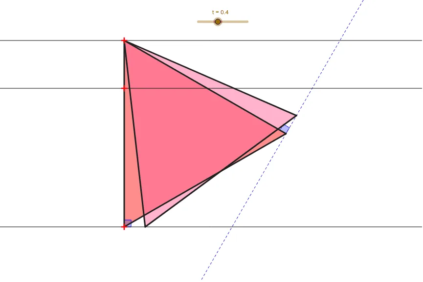 Equilateral Triangle on Three Parallel Lines