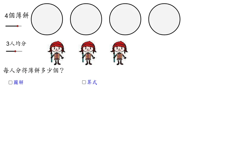 均分除法（整数÷整数）可视化演示