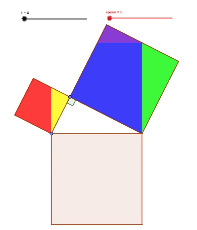 毕氏定理无字证明6: Geometric Proof with No Words