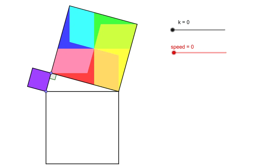 Pythagorean Theorem Proof 15: Polygon and Geometric Center
