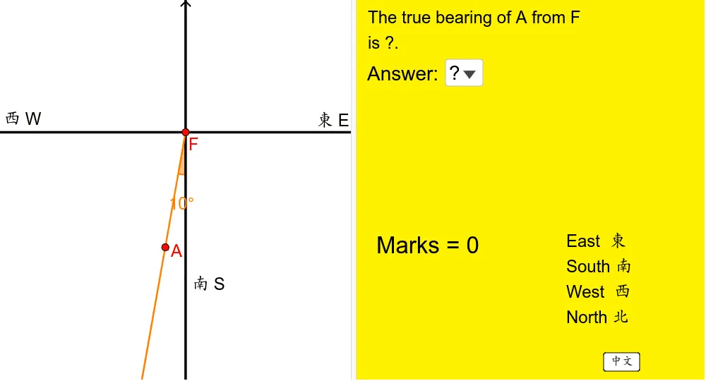 Quiz on Compass Bearings: Quadrant Angle Practice