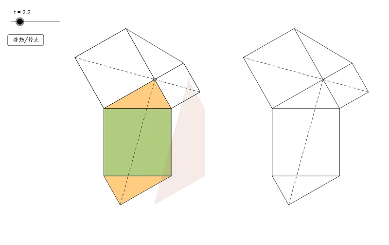 Dynamic Verification of the Pythagorean Theorem with Semicircles and Reflection