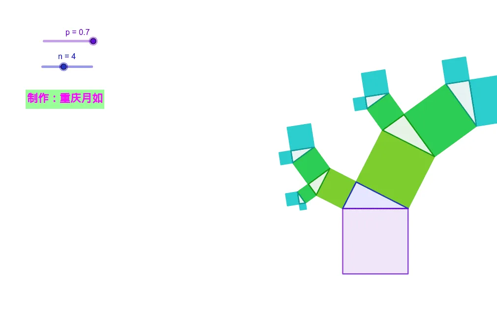 Pythagorean Tree Fractal Construction