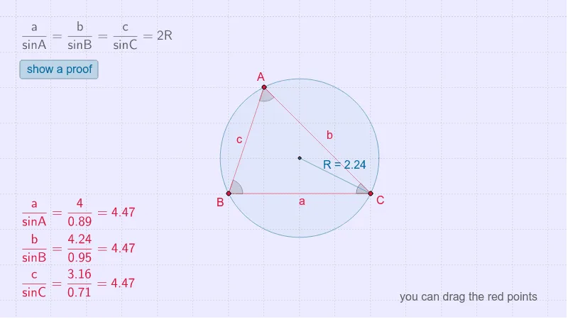 Geometric Proof of the Law of Sines via Circumcircle Construction