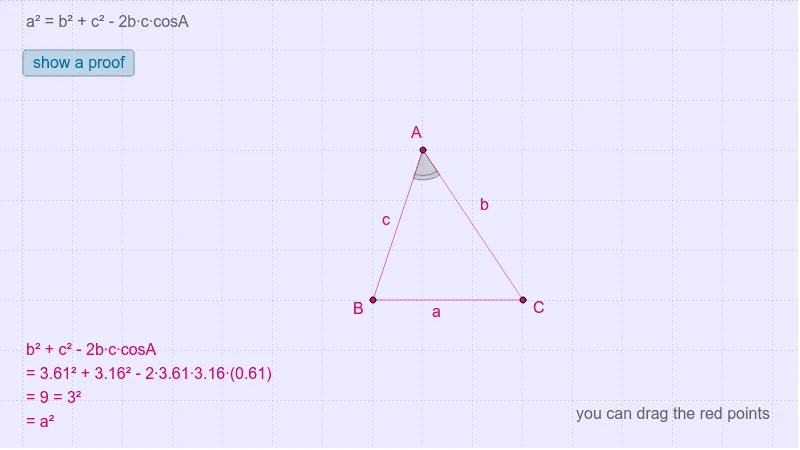 Geometric Proof of the Law of Cosines