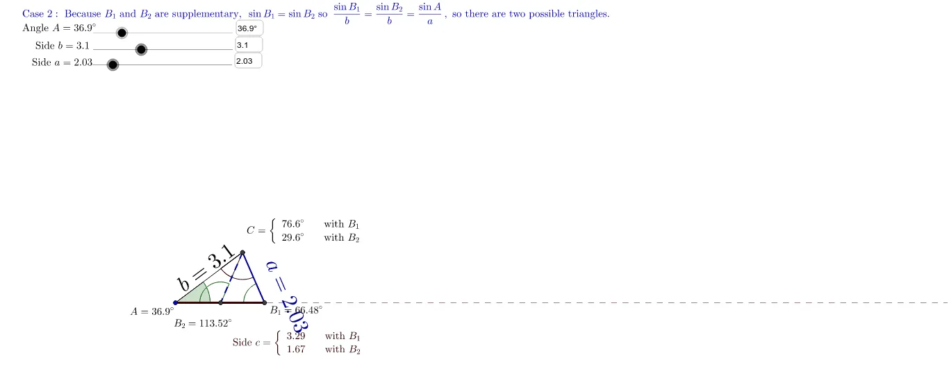 Law of Sines - Ambiguous Case