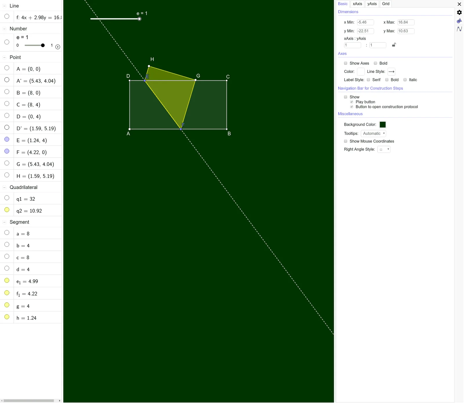 Rectangle Folding Problem Exploration