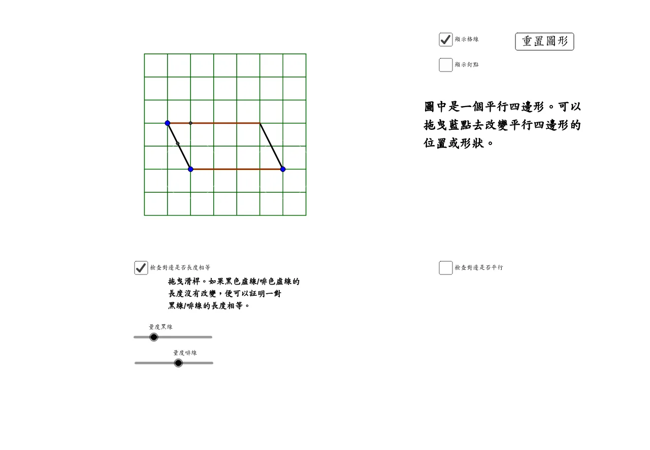 Geometric Construction and Properties of a Parallelogram