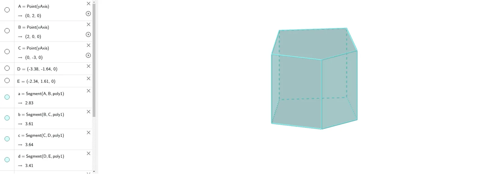 Geometric Construction and Exploration of a Pentagonal Prism