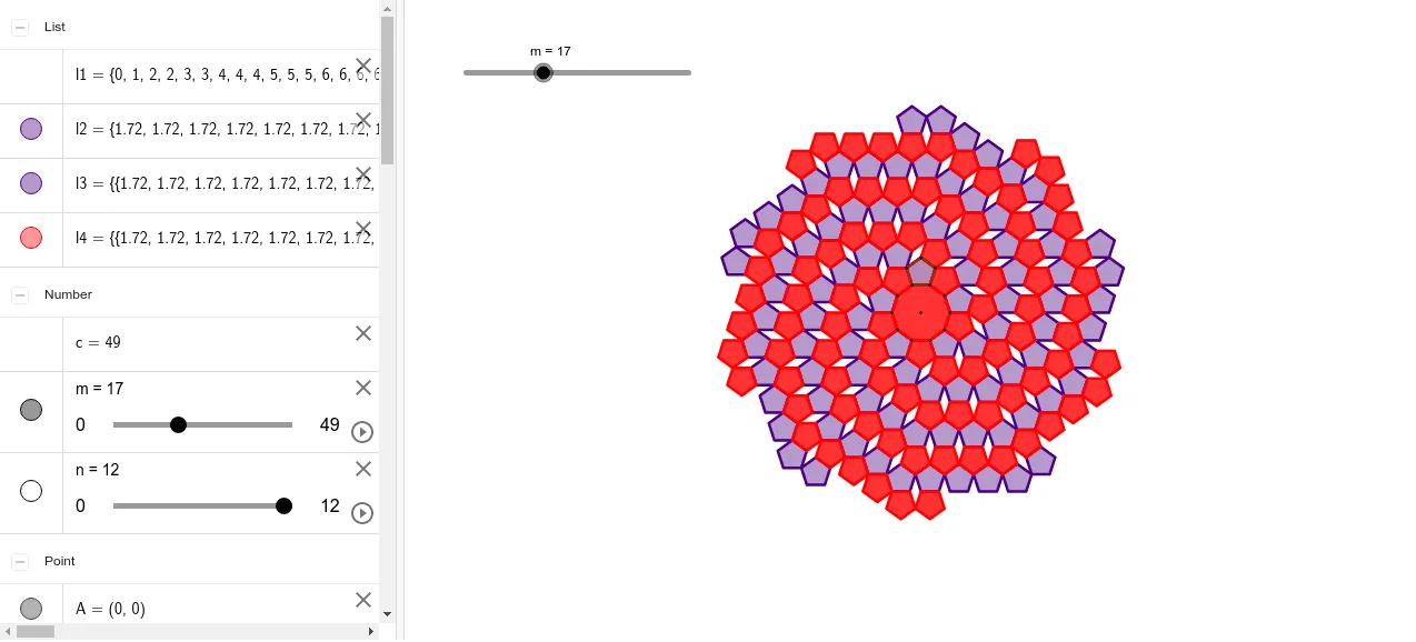 Rotational Tiling of Pentagons (Iteration and Sequence)