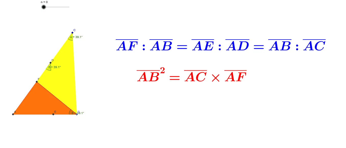 Geometric Construction and Property Verification of Similar Triangles