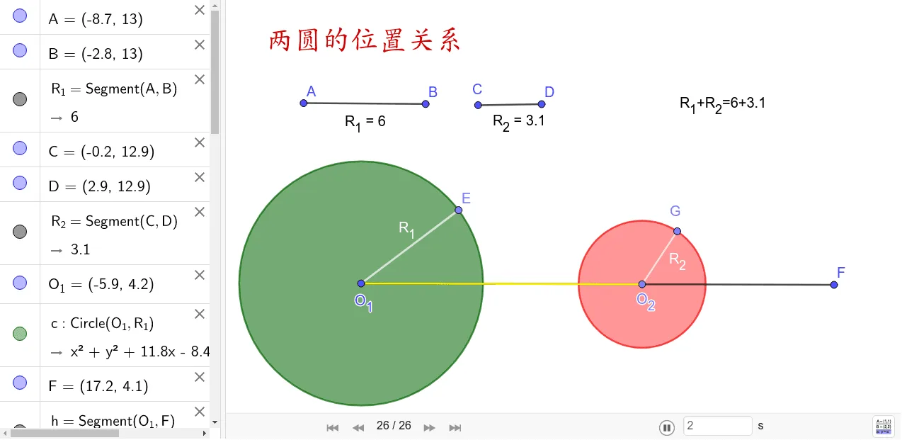 Positional Relationships Between Two Circles