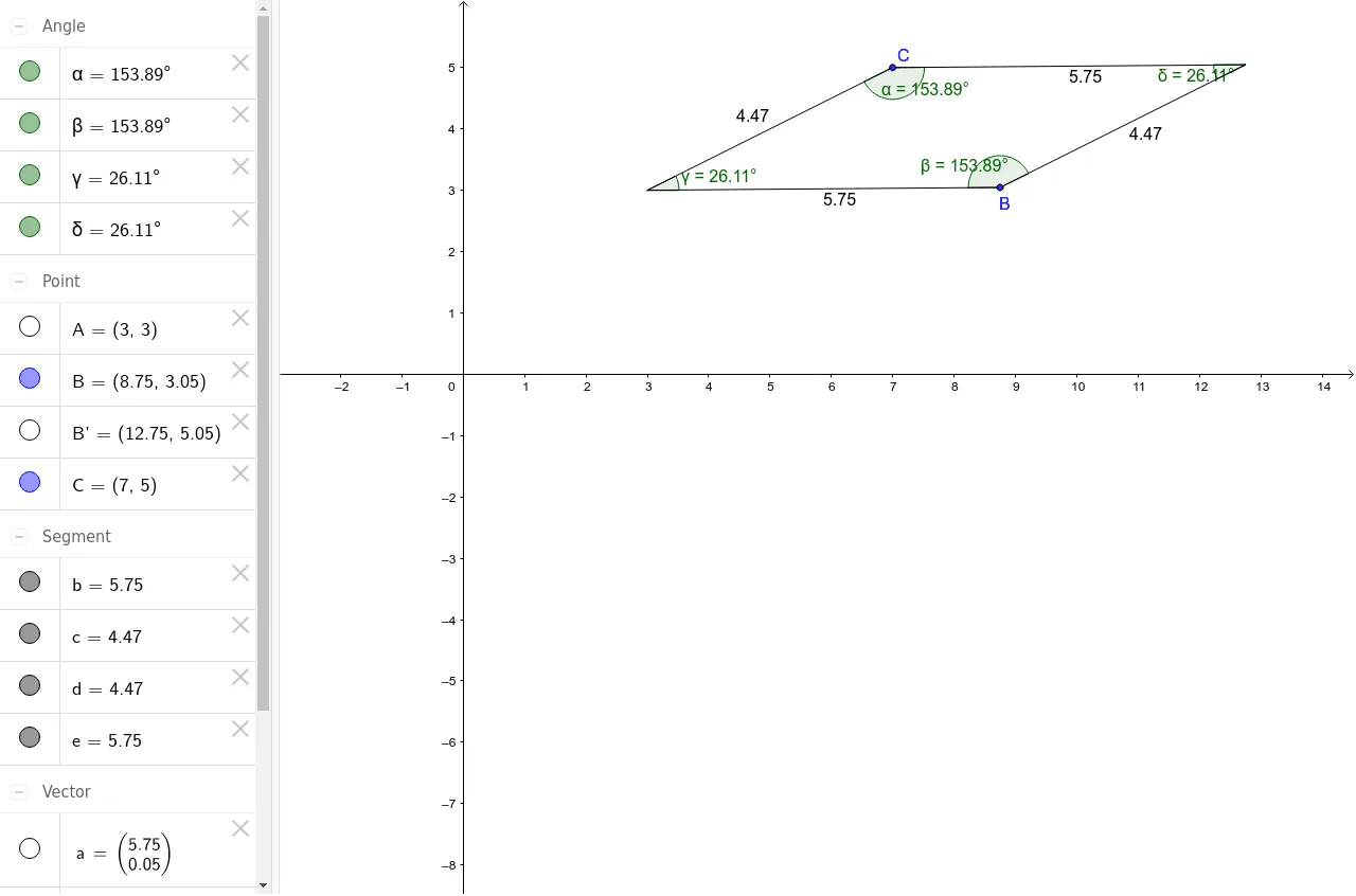 Vector Translation and Geometric Construction of a Parallelogram
