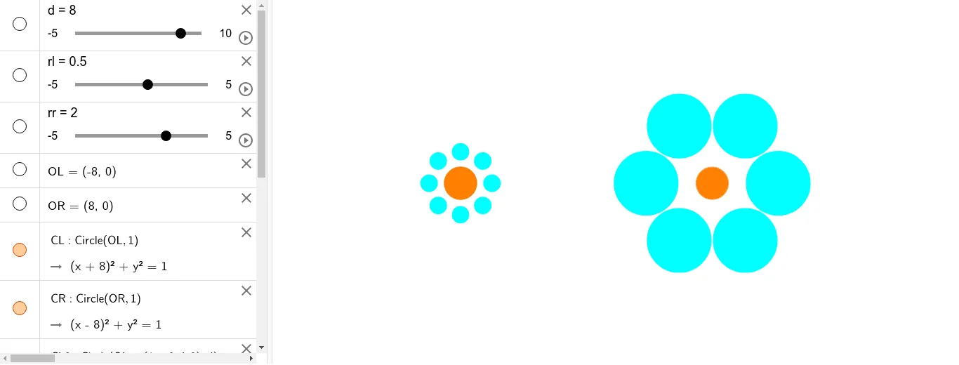 Optical Illusion: Sequence and Transformation of Circles and Lines