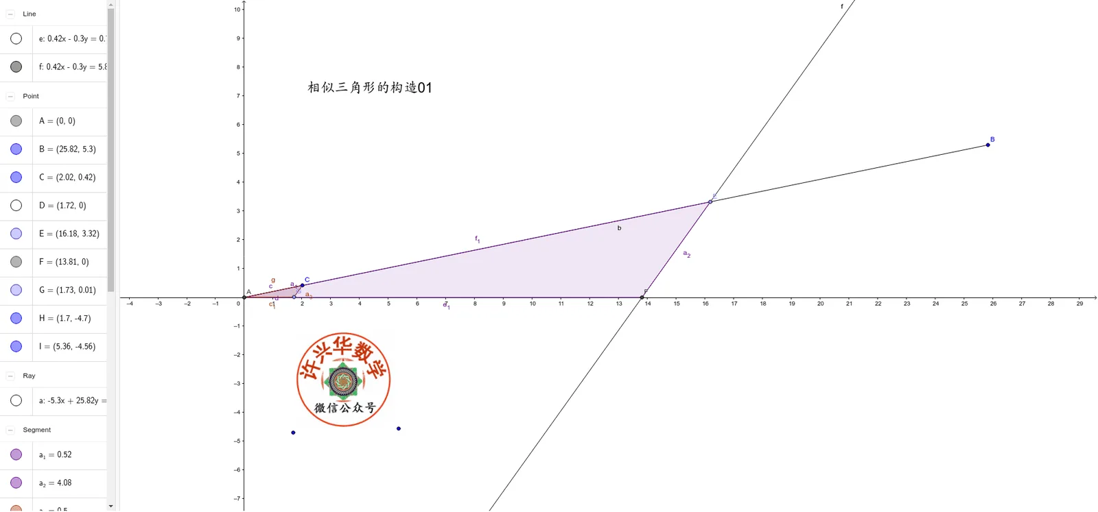 Geometric Construction of Similar Triangles