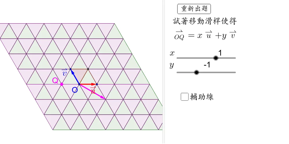 Linear Combinations and Triangles: Interactive Vector Exercise